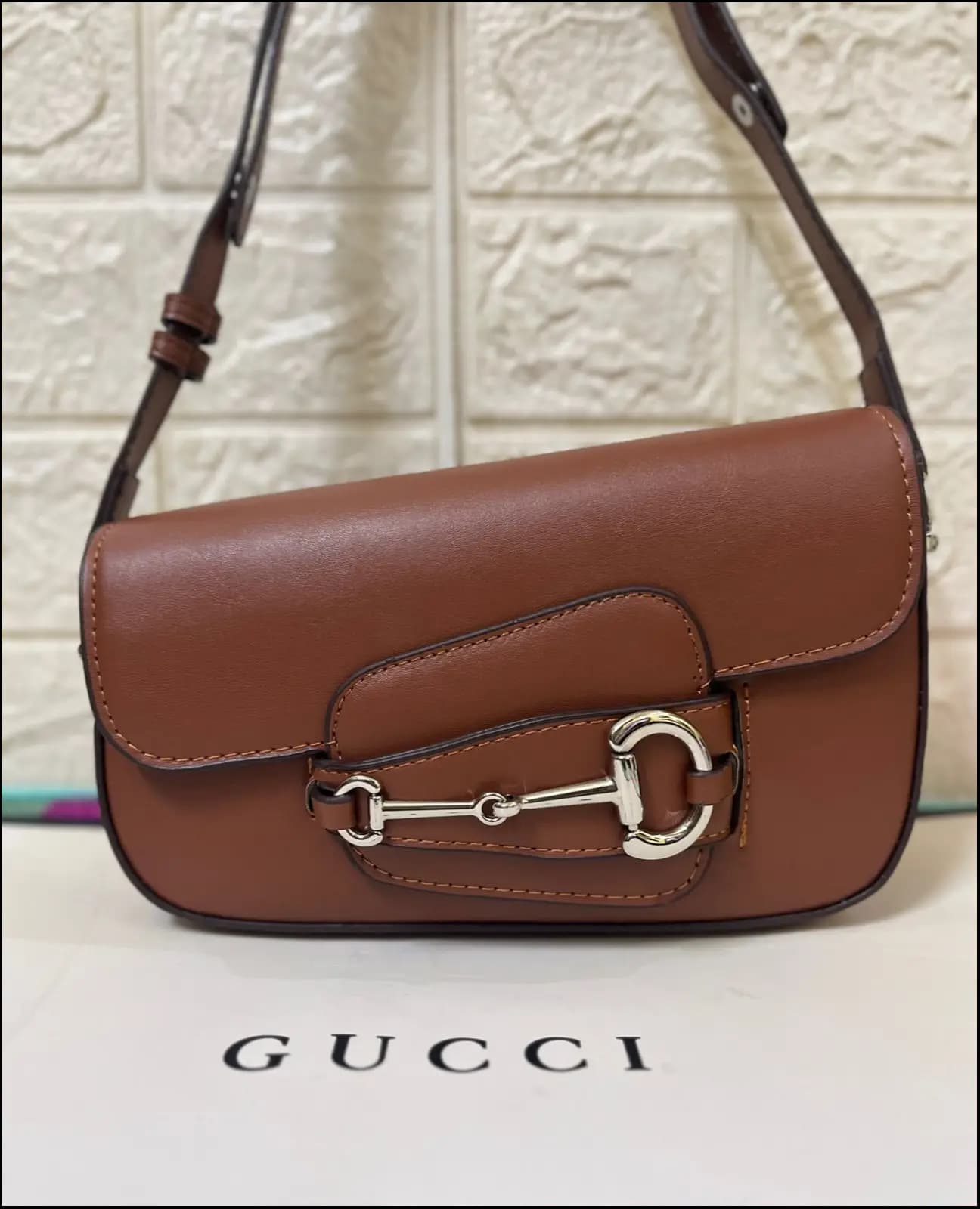 Gucci Horsebit 1955 Monogrammed Small Shoulder Bag