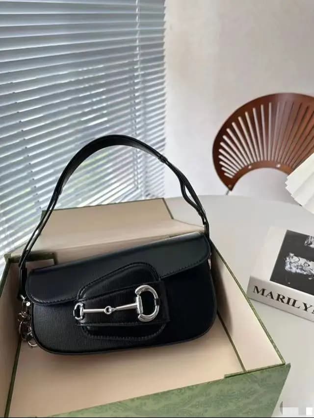 Gucci Horsebit 1955 Monogrammed Small Shoulder Bag