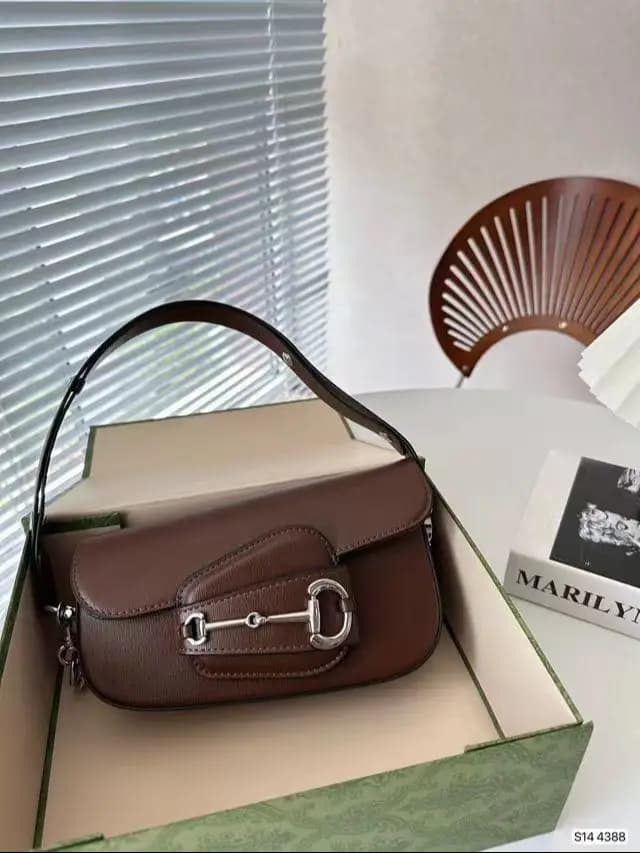 Gucci Horsebit 1955 Monogrammed Small Shoulder Bag